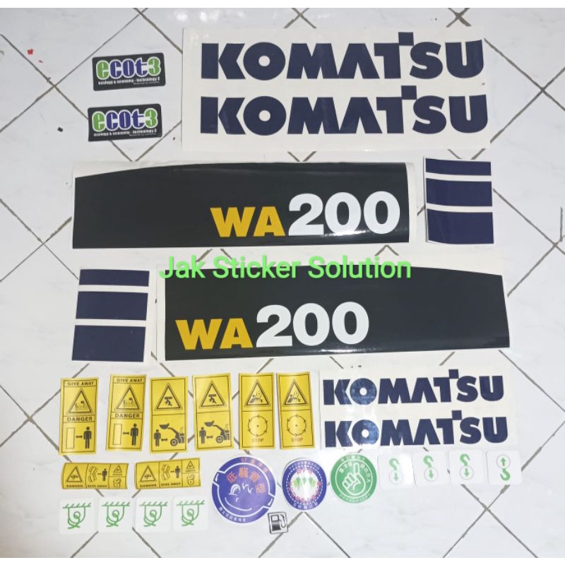 Komatsu  Wheel Loader WA200  Sticker Alat Berat