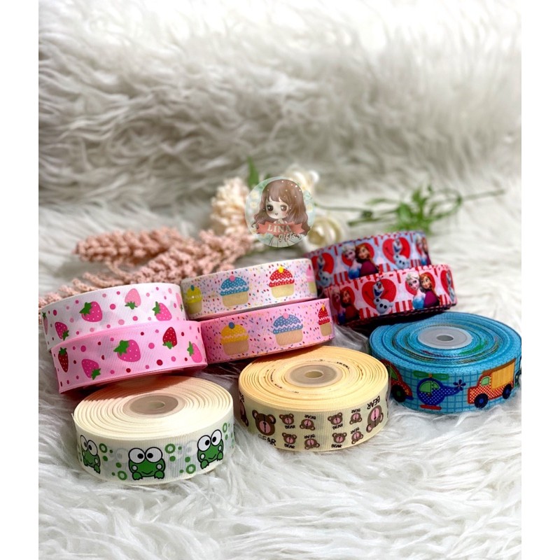 

( Meter ) PITA GROSS GRAIN MOTIF 25MM 2.5 CM / 1 INCH HIASAN KADO PARCEL HAMPERS PITA KADO