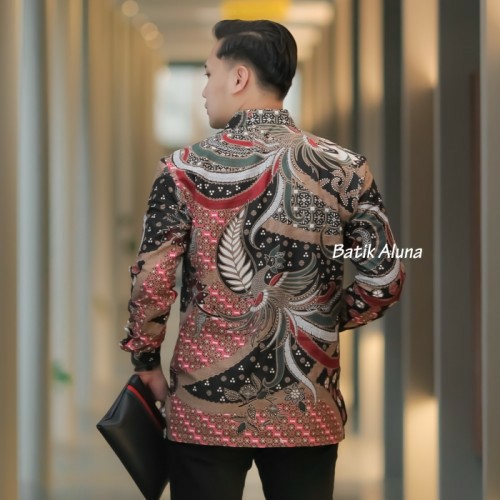Batik Pria Lengan Panjang Solo Premium Batik Cowok Tulis Sutra Alisan Lengan Panjang