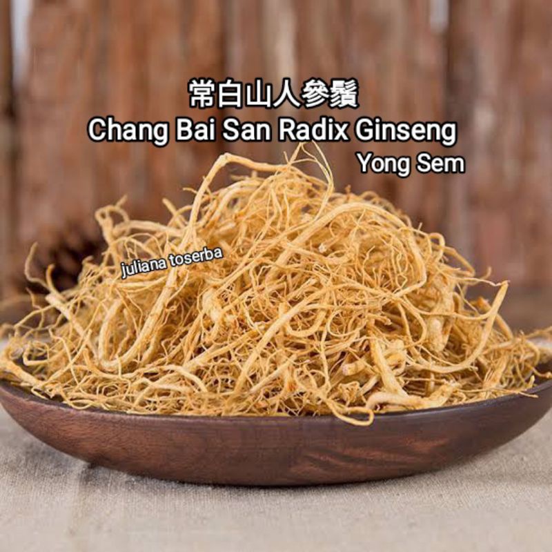 

Akar Kumis Ginseng Kering 6 Tahun 長白山參鬚 Chang Bai Sen She 50 gram