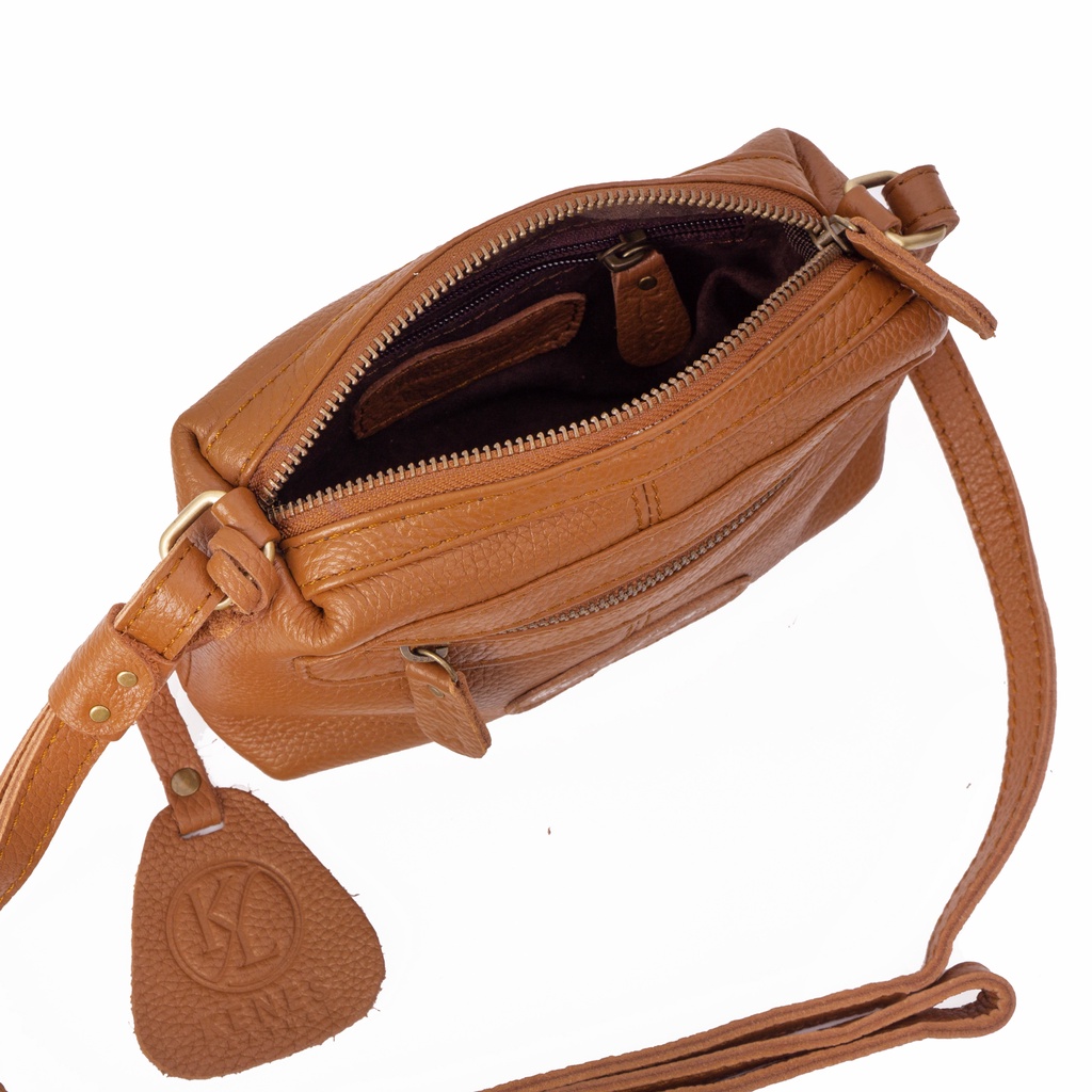 Kenes Leather Tas Selempang Sling Bag Wanita Kulit Asli MORENA Small Pullup