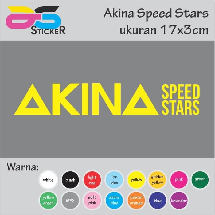 

Cutting Sticker - Stiker Akina Speed Stars (initial D) 17x3cm