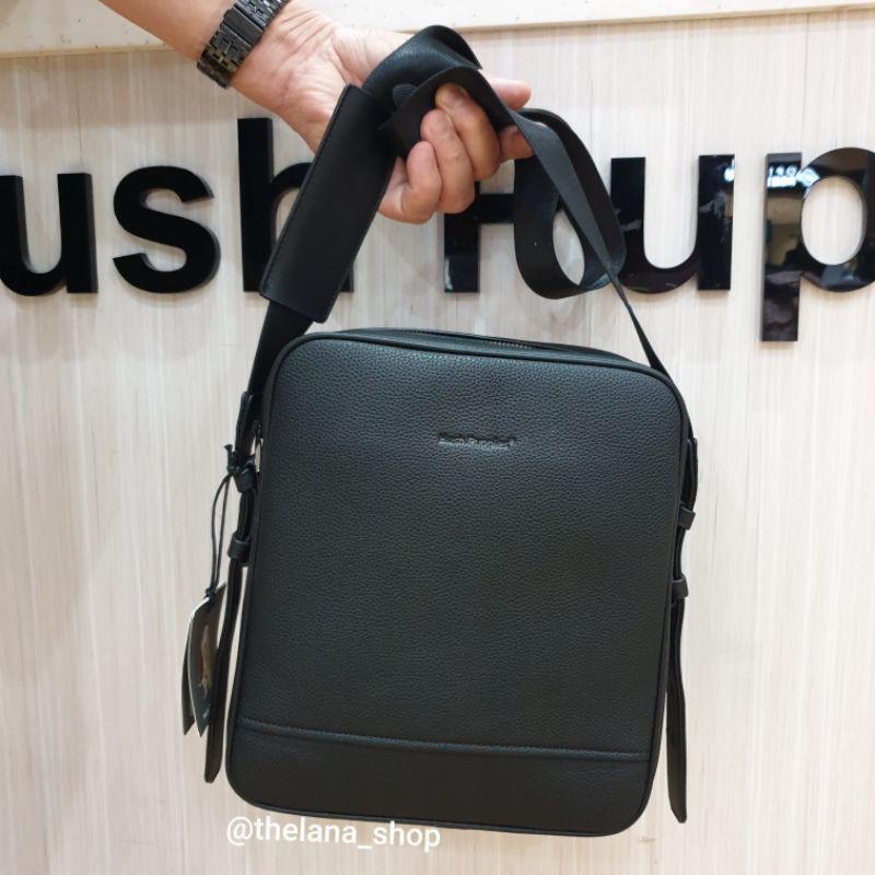 TAS SLING BAG HUSH PUPPIES PRIA 100% ORIGINAL COUNTER NEW ARRIVAL 467 HITAM