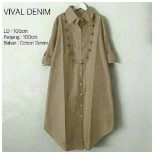 VIVAL ATASAN TUNIK BUSUI KATUN DENIM