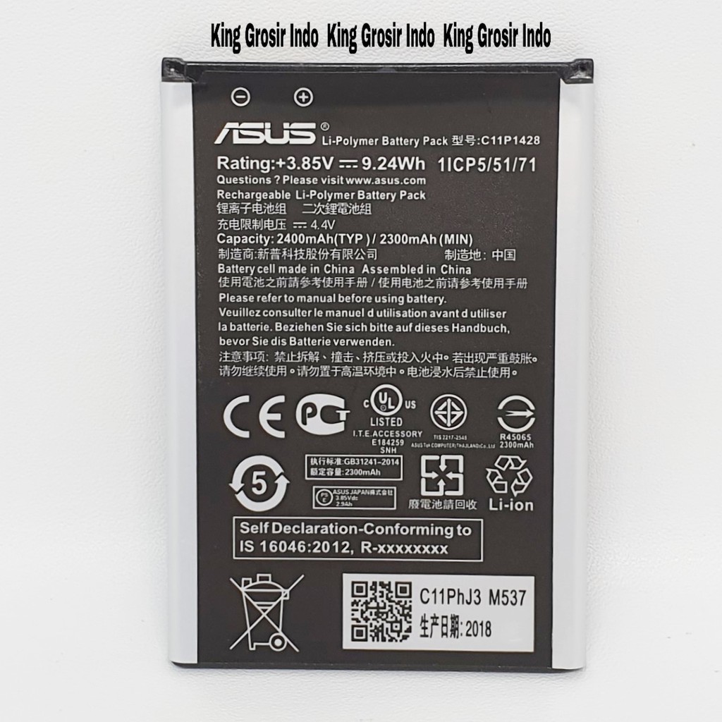 Baterai Asus 2 Laser 5in ZE500KL C11P1428 Original OEM Battery