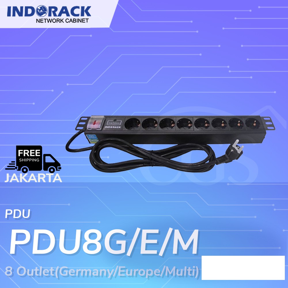 PDU 8 OUTLET PDU8G - POWER DISTRIBUTION UNIT RACK SERVER INDORACK