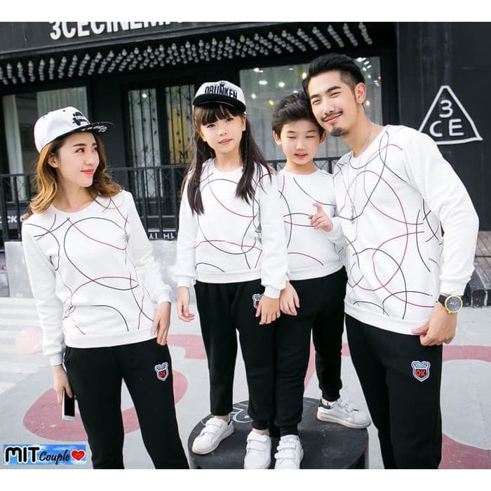COUPLE KELUARGA FAMILY LP BIG ROUND 2 ANAK KAOS COUPLE BAJU PASANGAN CEWEK COWOK SEPASANG