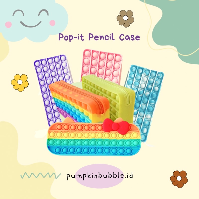 

Pop-it Pouch Premium Tempat pensil pastel Pencilcase pop it