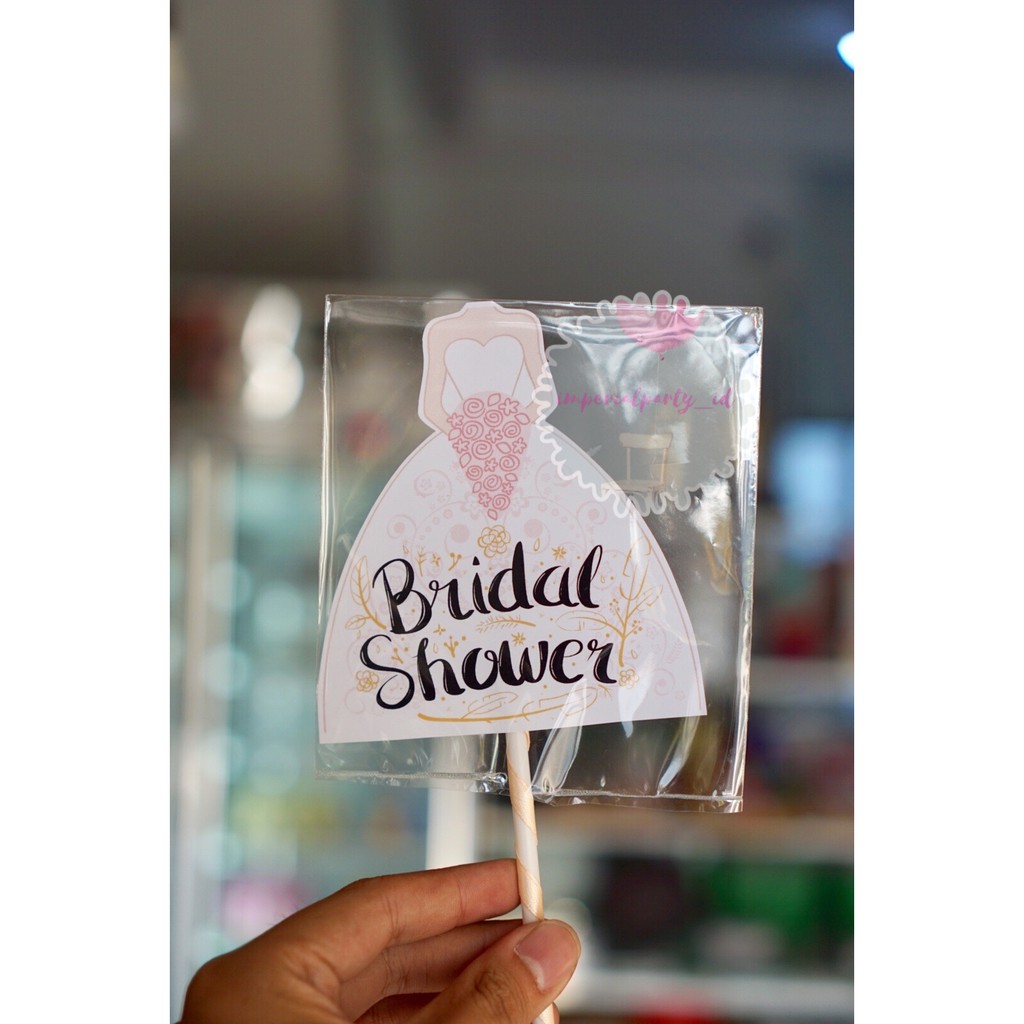 Cake Cupcake Topper Kue Bridal Shower Besar