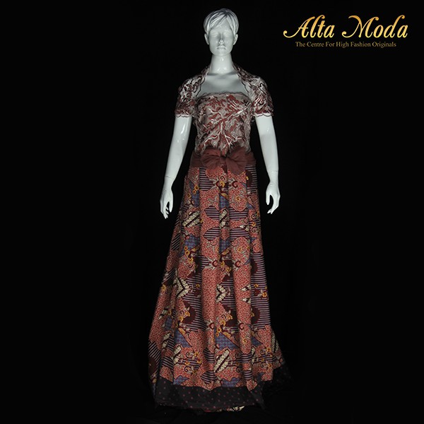 

Alta Moda Kain Tile Bordir Colour Combination Coral Merah (1M)
