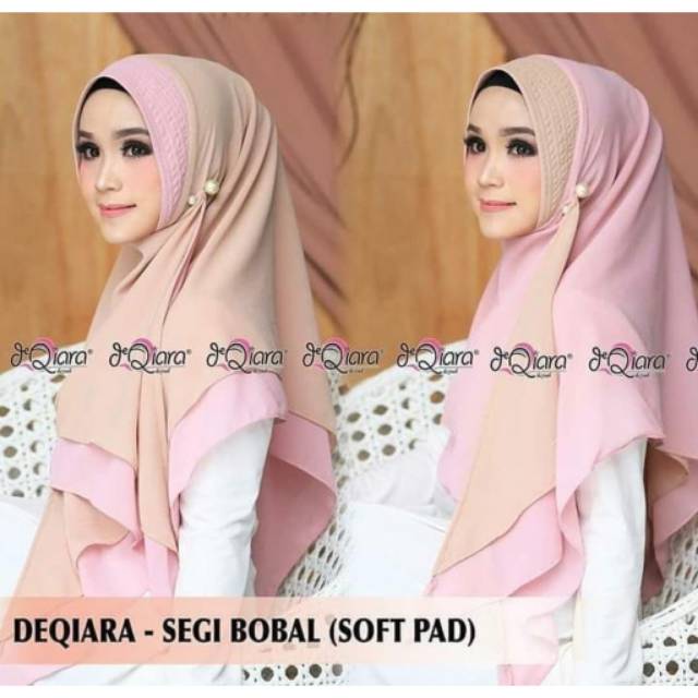 Bobal hijab segitiga bolak balik 2 warna soft pet