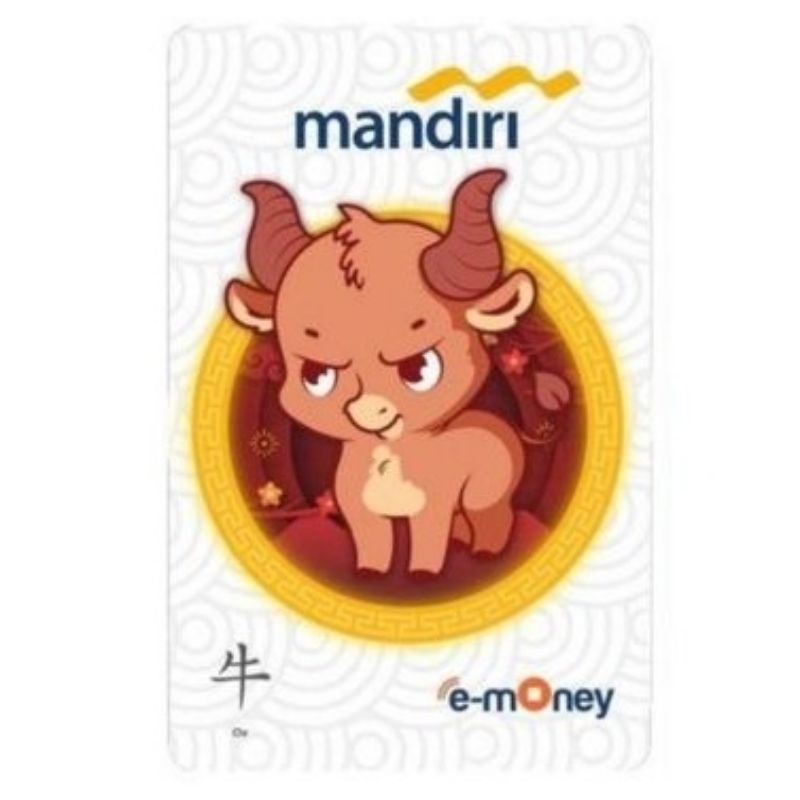 eMoney Mandiri Shio KERBAU (The OX) ORI /Like eTOLL Tapcash Flazz or Brizzi