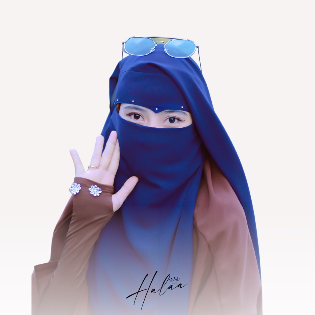 CADAR NIQAB LONG YAMAN EAGLE REMPEL SIFON SILKY / SIFON PREMIUM BY HALAA