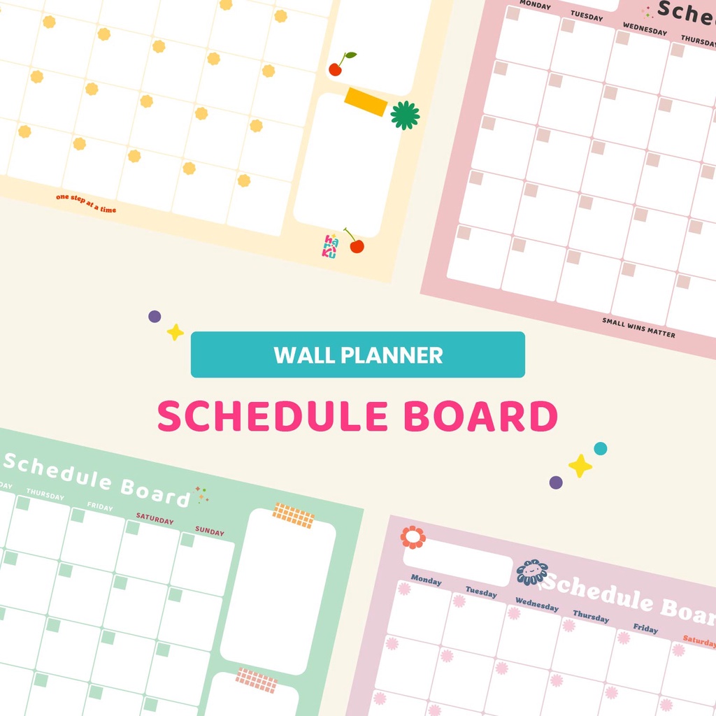 

Monthly Schedule Board - Wall Planner