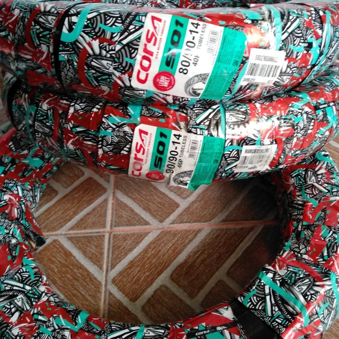 ban tubles corsa 1 paket depan blakang motor matic Ori