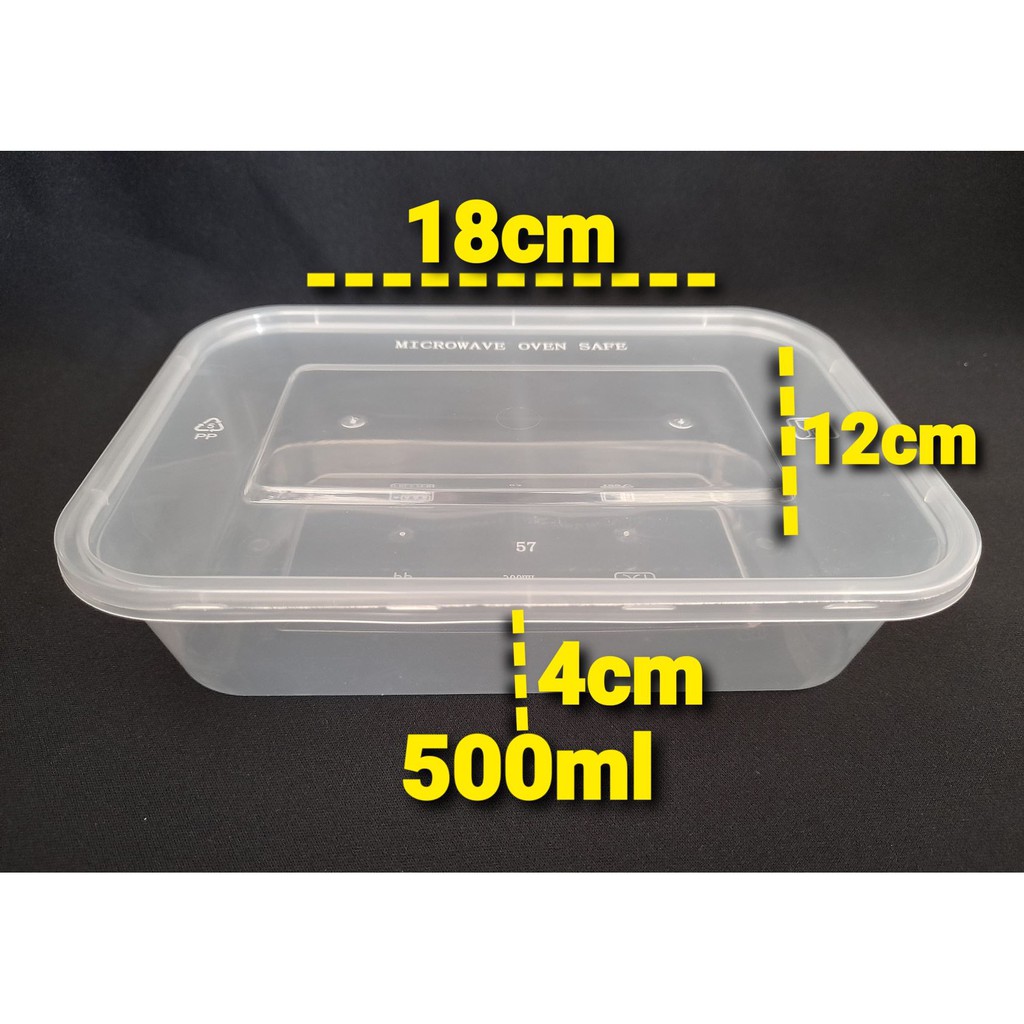 Thinwall box - box plastik 500ml - Kotak makan plastik