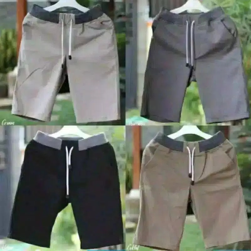 ( Termurah ) TERLARIS CELANA PENDEK CHINOS PRIA DEWASA 100 RIBU DAPAT 5