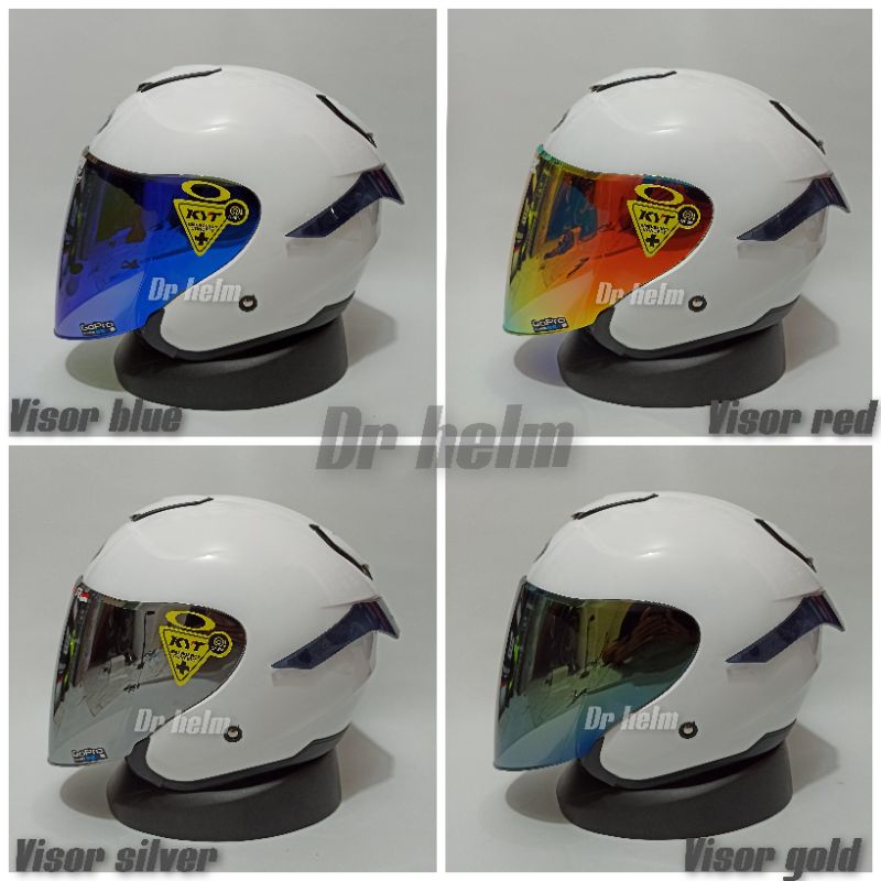 Helm kyt kyoto polos putih paket ganteng