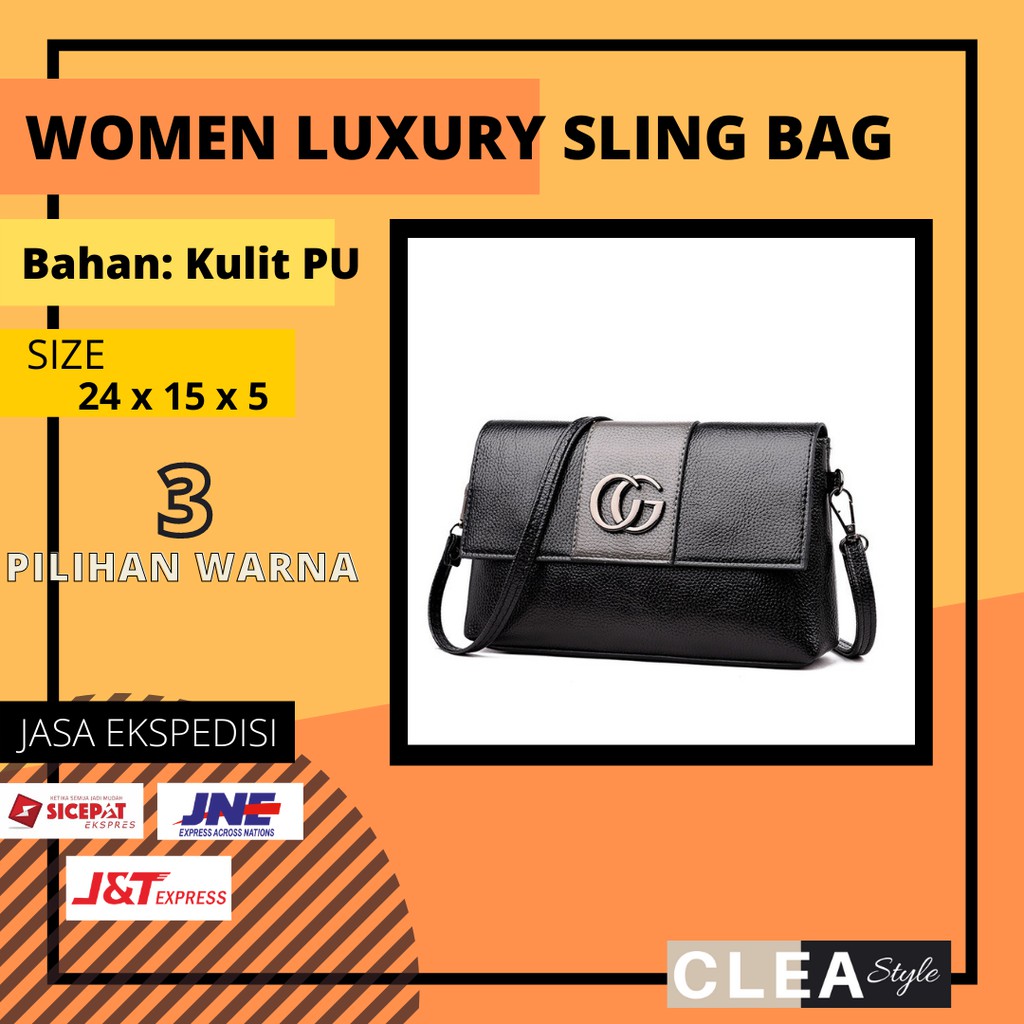 TAS WANITA KULIT IMPORT SLINGBAG CEWEK KOREA TAS SELEMPANG REMAJA KOREA TAS SLEMPANG KULIT MURAH
