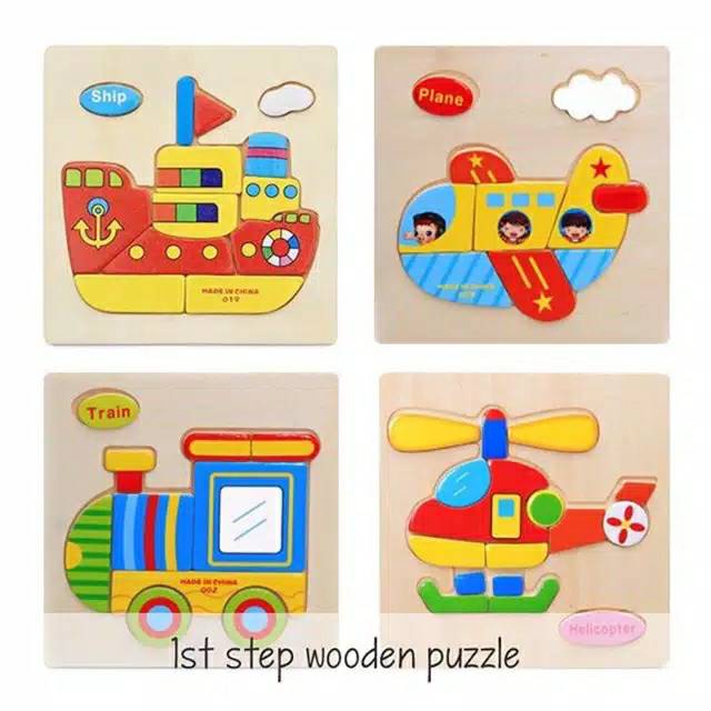 PROMO Mainan anak balita wooden puzzle kayu susun gambar Makassar