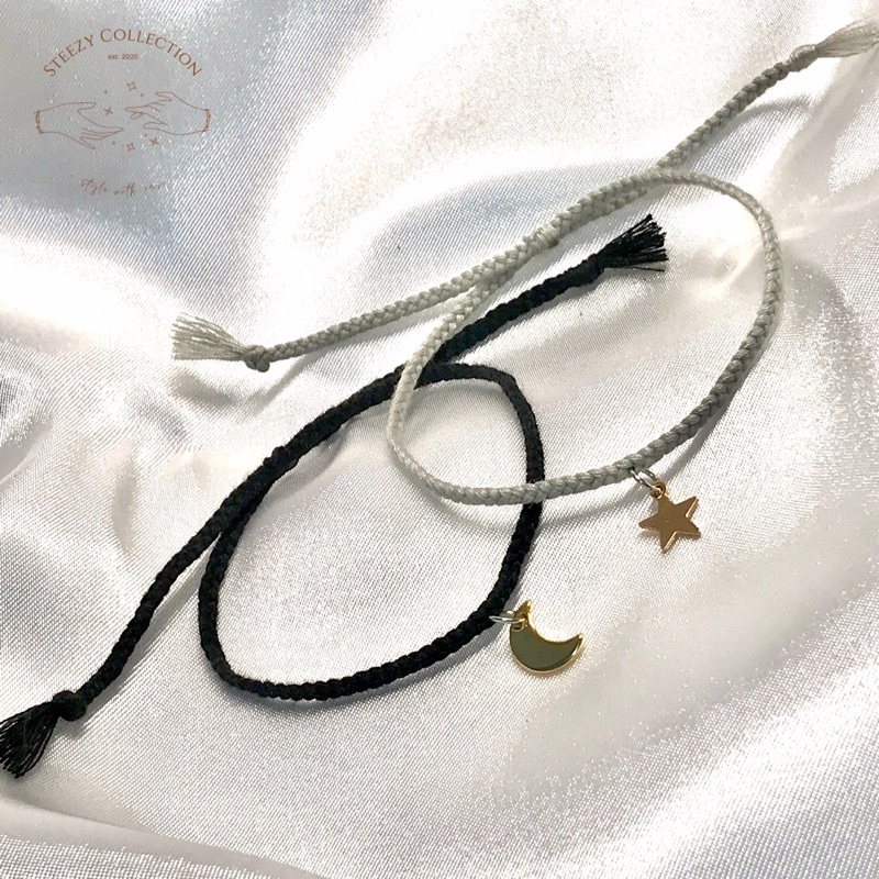 Star &amp; Moon Braided Bracelet