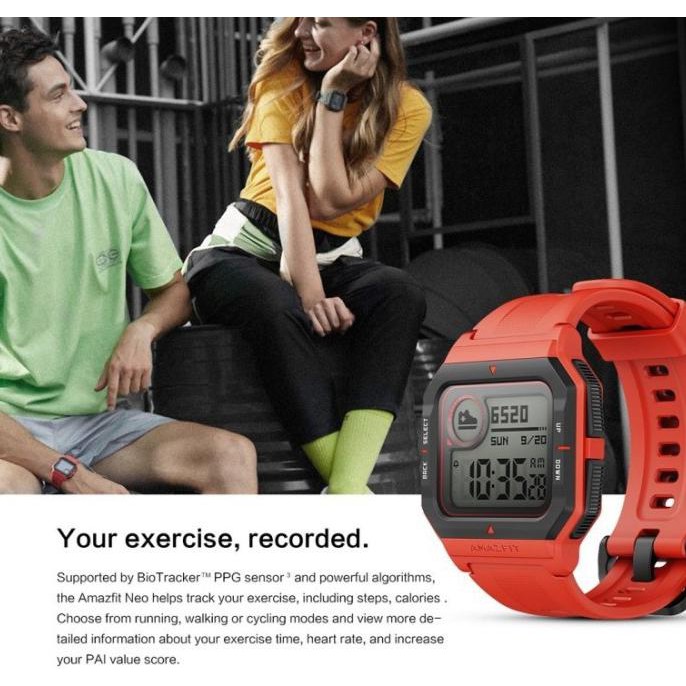 Amazfit Neo Retro Smartwatch Heart Rate - Hitam Linaaa166Store