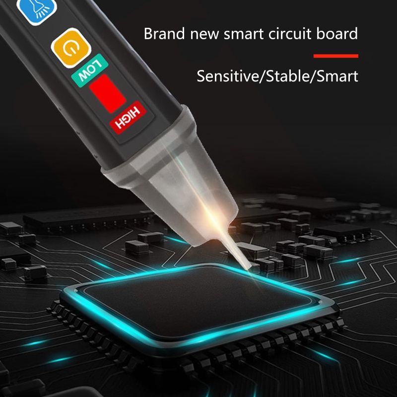 Btsg Voltage Tester Pen Non-Contact AC Detektor Tegangan Dual Range 12V-1000V/90V-1000V Live/Null Wire Putusan Auto-off