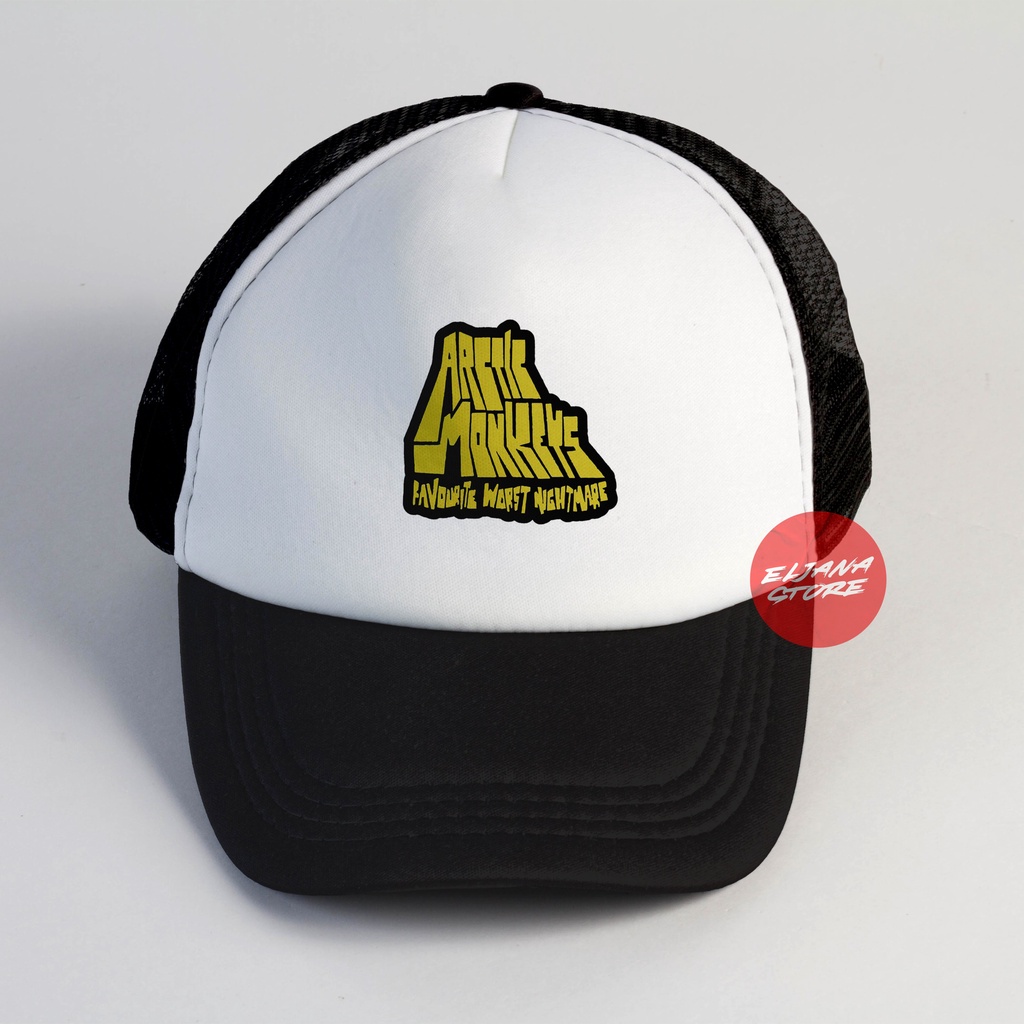 Topi Arctic Monkeys 2 / Topi Band / Arctic Monkeys / Topi Jaring Distro / Topi Premium / Topi Sablon / Elcustom