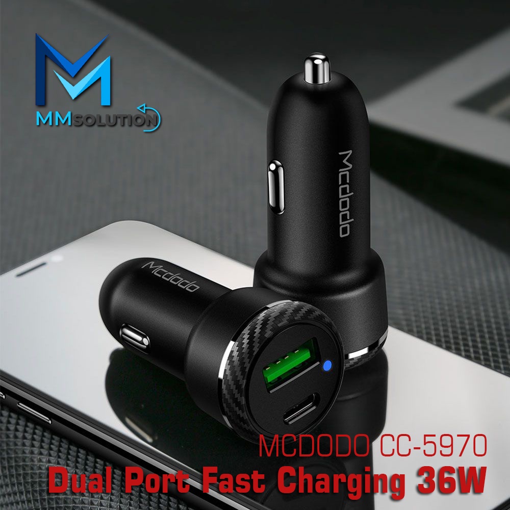 MCDODO CC-5970 Car Adaptor Charger Dual Output PD + QC 3.0 38W