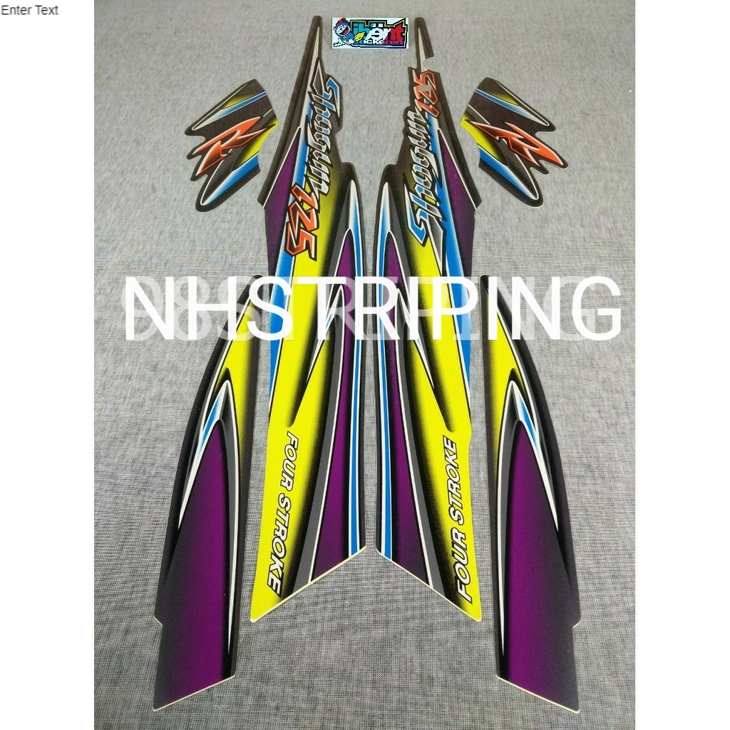 STRIPING SHOGUN 125 R UNGU  2004  POLET SUZUKI