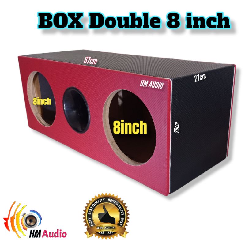 Box speaker 8 inch Double mdf