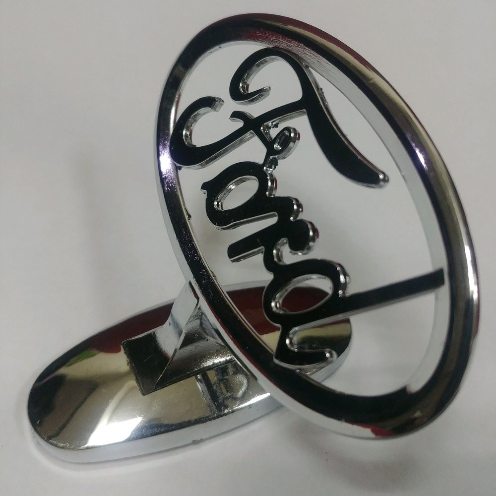 logo emblem lambang ford depan kap mesin MOBIL FORD BESI CHROME CROME