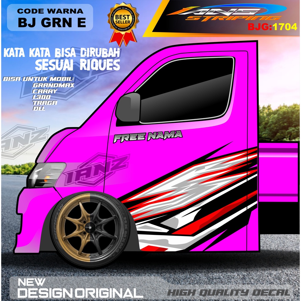 STIKER VARIASI PINTU CARRY PICK UP / DECAL PINTU TRAGA GRANMAX / STIKER MOBIL PICK UP / STIKER MOBIL