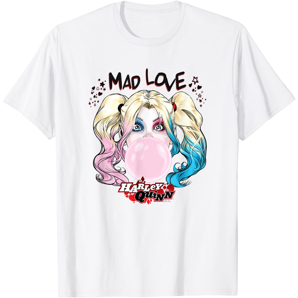 Kaos Harley Quinn Mad Love T-Shirt – Baju Vintage 90s Retro Pria Wanita Unisex Cotton Combed 24s
