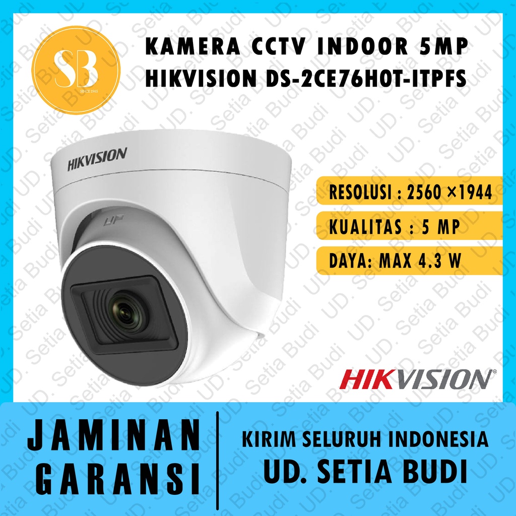 Kamera CCTV Indoor Hikvision DS-2CE76H0T-ITPFS 5MP Camera CCTV 5MP