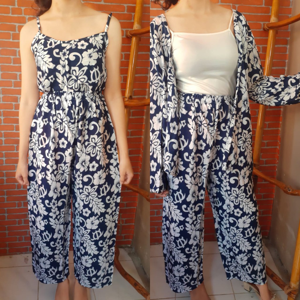 SETELAN 3IN1 FLOWER RAYON/ SETELAN RAYON PREMIUM/ ONE SET 3IN1/ BUSANA PANTAI BALI/ OLEH OLEH BALI