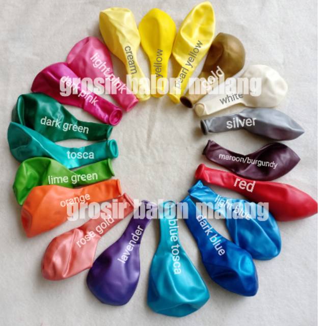 Balon latex metalik/metallic Premium/Tebal  3,4g