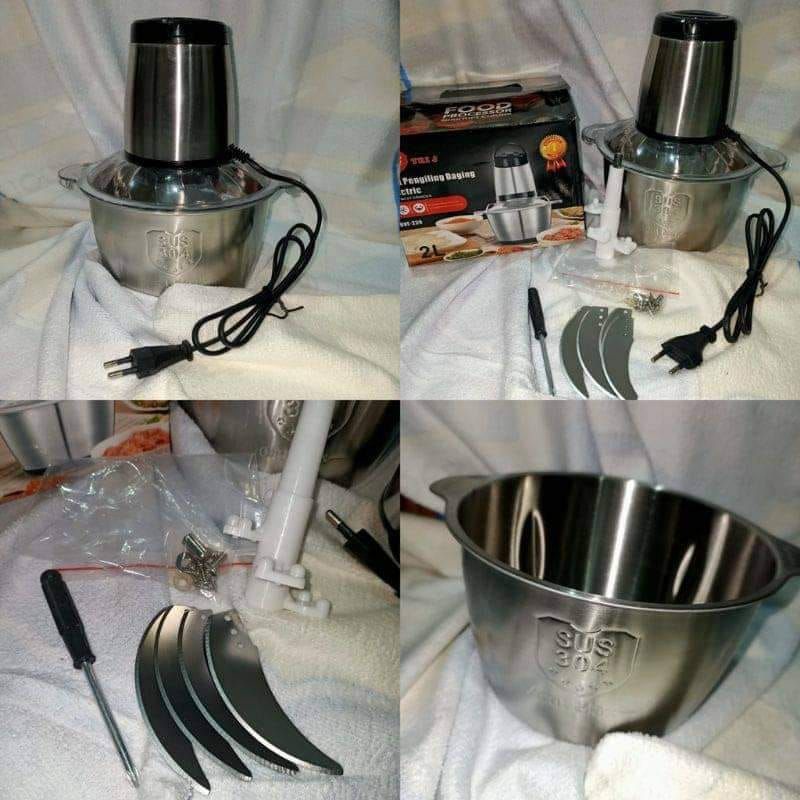 Blender Stainless Steel Daging Serbaguna 2 Liter