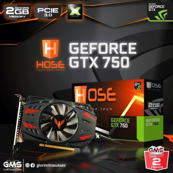 Vga Hose GTX 750 2GB Ddr5 - Hose Geforce GTX 750 2GB - Hose GTX750 2GB