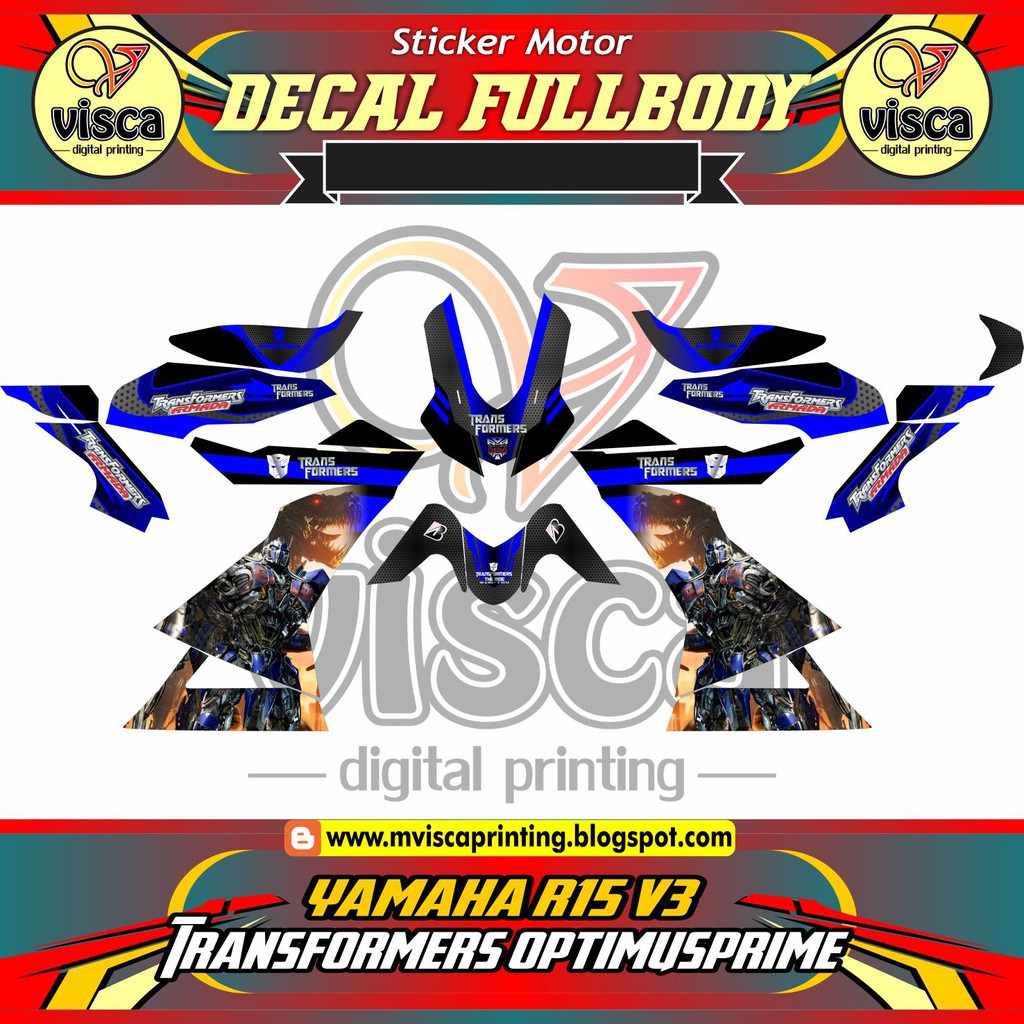 Stiker Variasi Motor R15 V3 Decal Striping Full Body R15 V3