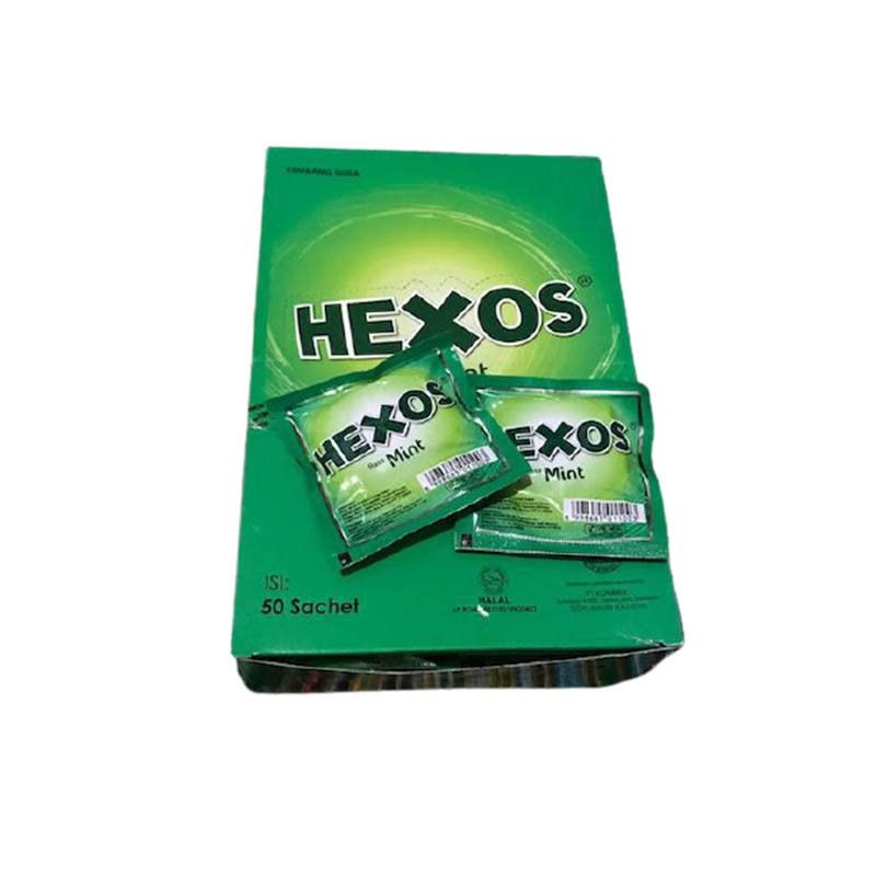 

1 PAK Permen Hexos Isi 50 Sachet