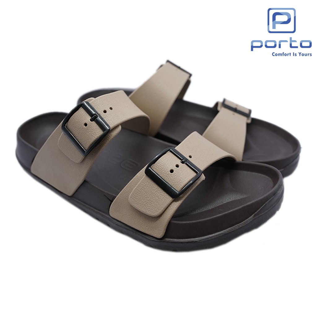 Porto - Sandal Pria Sandal Selop Porto Original 1029M-COFFEE