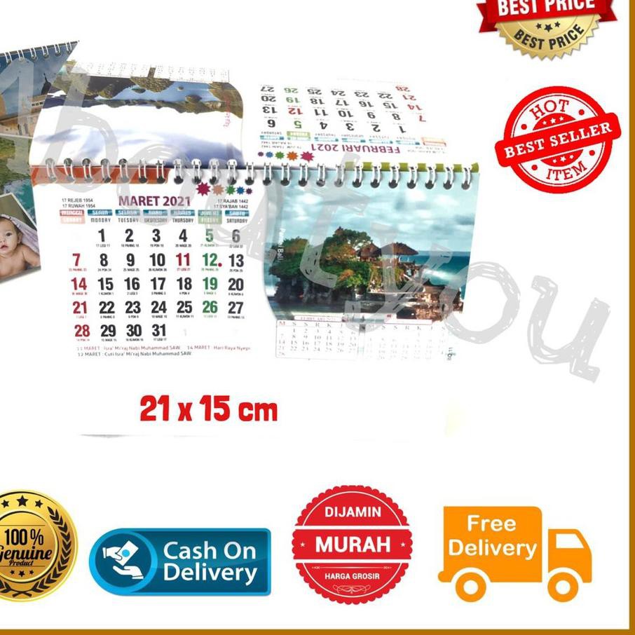 ALS[1275] Kalender MEJA TERBARU Kalender 2021 Duduk bulanan Lengkap pasaran Jawa Stok lagi .........