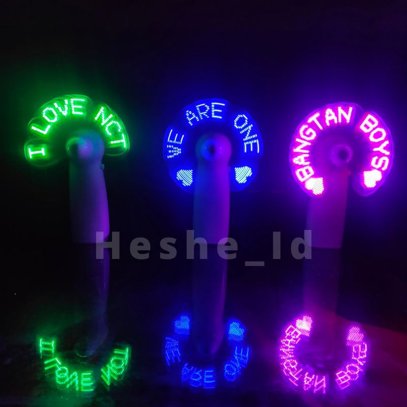 Kipas Angin Genggam Mini LED Kpop EXO/BTS/NCT TERMURAH