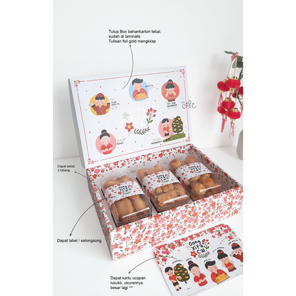 

(3toples350 - HAOYUN) DUS kue kering imlek cny sincia iamcili [10set]