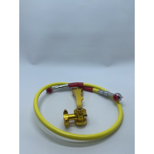 Selang Rem Belakang 65cm + Paha Rem Universal Motor Bebek Gold Blue