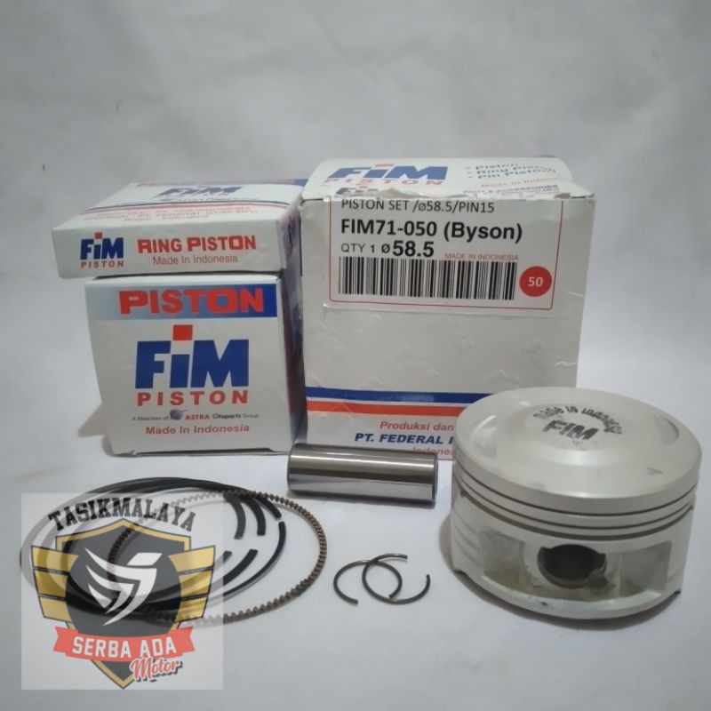 PISTON KIT SEHER KIT FIM 71 BYSON PEN 15 DIAMETER 58, 58.5, 59, 59.5, 60