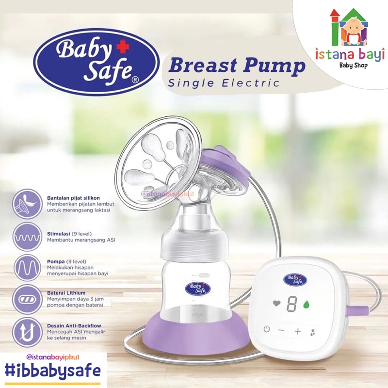 Baby Safe Electrik Breast Single/Double Pump BPE01 - Pompa Asi elektrik