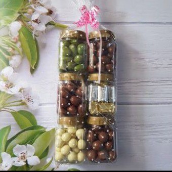 parcel 6 coklat premium delfi almond mette greantea maltitos