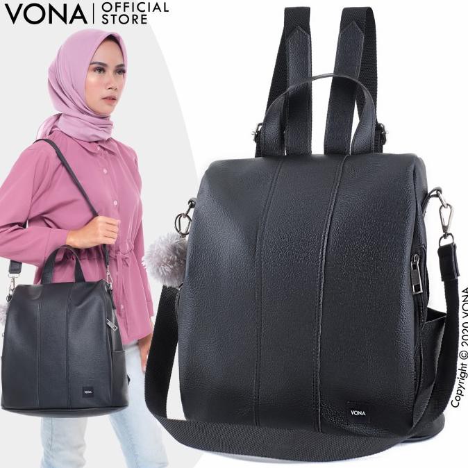 Vona Tas Ransel Wanita Korea Multifungsi 3 In 1 / Backpack - Scarlett